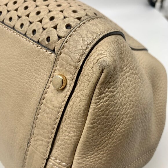 Kate Spade Mercer Isle Sloan Goose Egg Leather Die Cut Satchel Bag - Picture 9 of 13